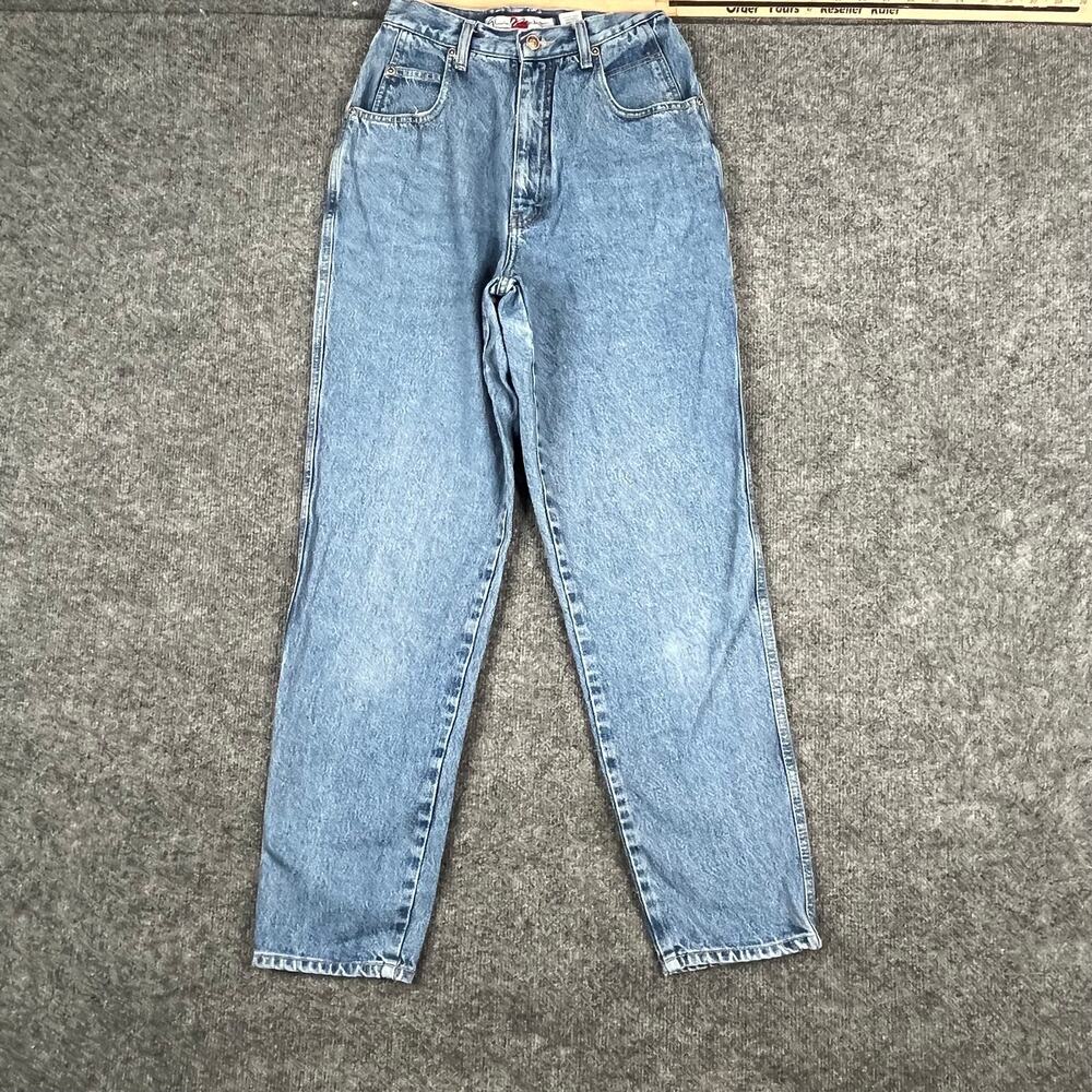 Gloria Vanderbilt Jeans‎ Mens Size 24 Blue High Rise Tapered Mom Denim